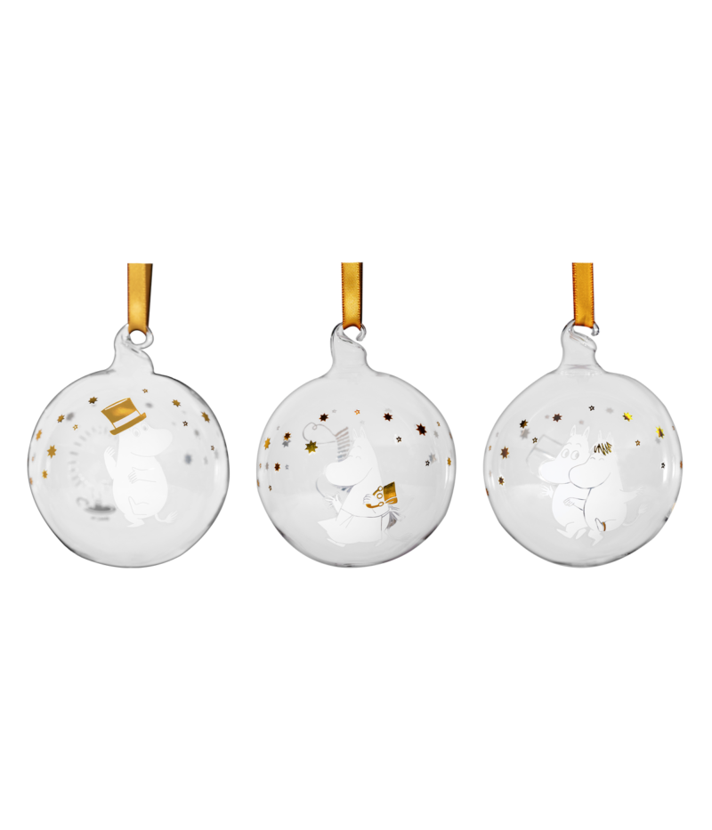 Moomin Christmas Bauble - Stars Set of 3