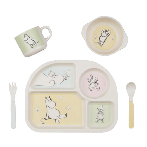 Moomin Kids Dinner Set - Sketch (Pastel Colours)