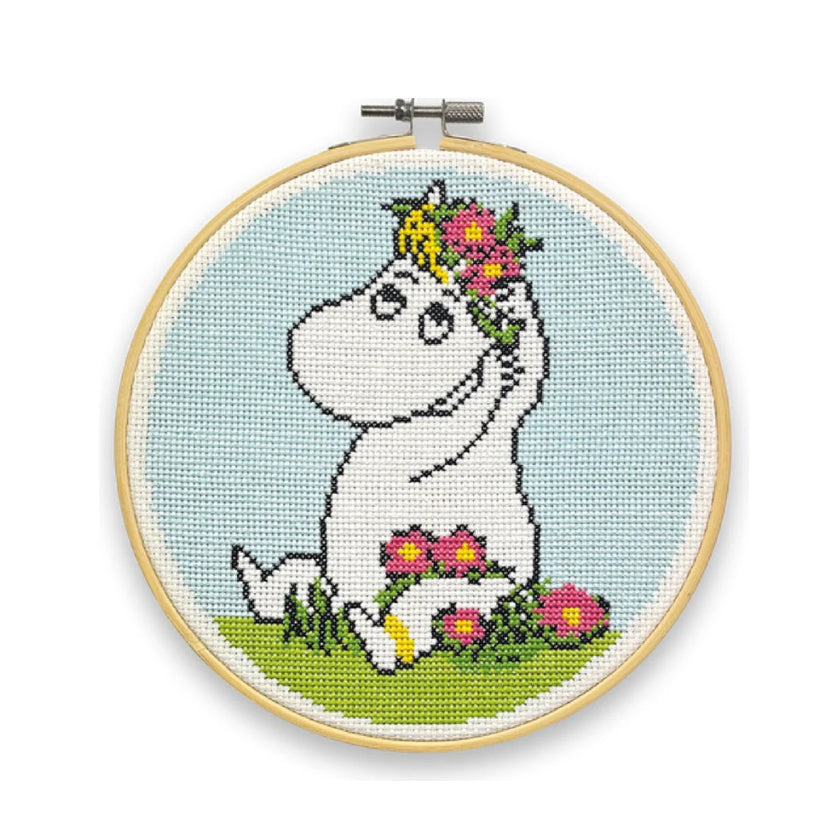 Moomin Cross Stitch Kit - Snorkmaiden With A Flower Crown