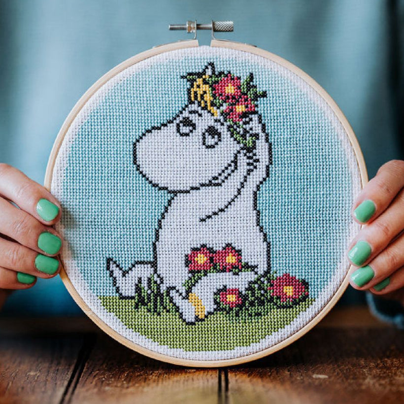 Moomin Cross Stitch Kit - Snorkmaiden With A Flower Crown