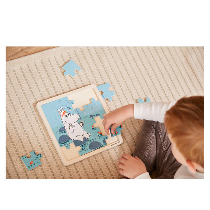 Wooden Square Puzzle - Fishing