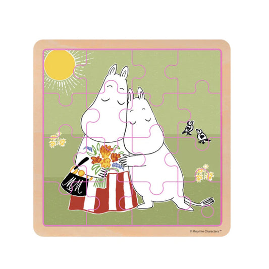 Wooden Square Puzzle - Hugs