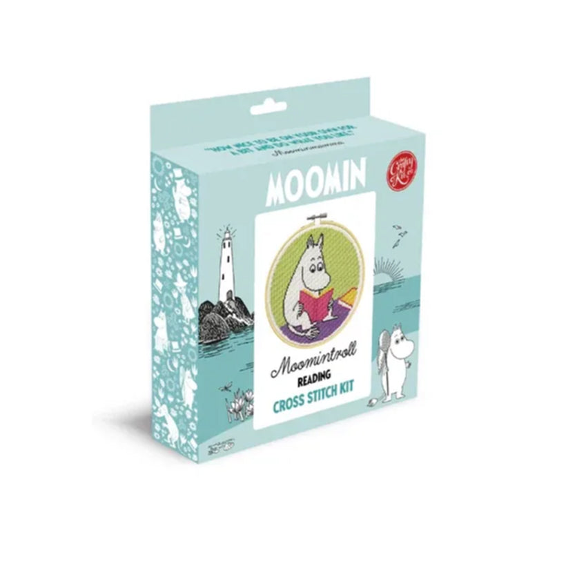 Moomin Cross Stitch Kit - Moomintroll Reading