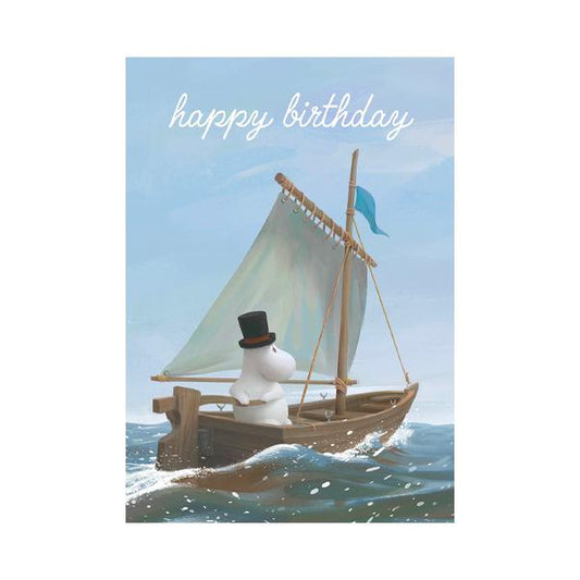 Moomin Birthday Card - Pappa Sailing