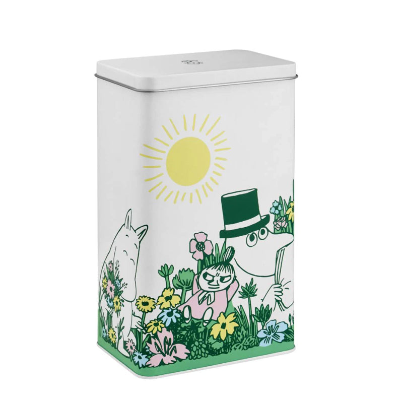 Moomin Garden Coffee Tin 20 cm (White)