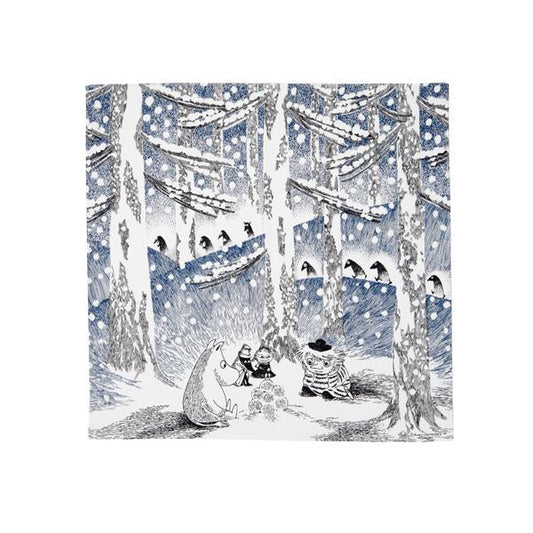 Moomin Handkerchief - Glowing Snowball/Blue