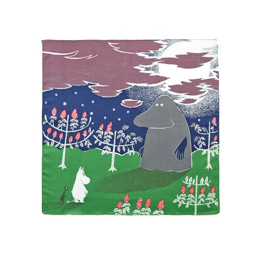 Moomin Handkerchief - Meeting Marran/Green