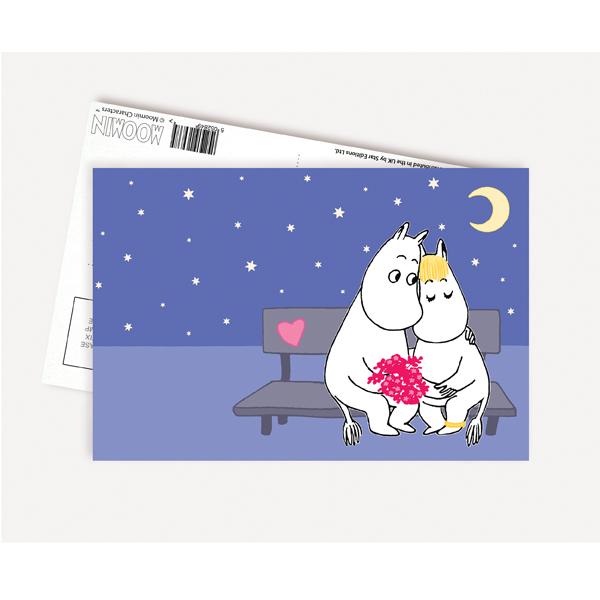 Moomin Postcard - On the Bench