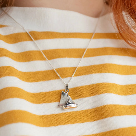 Moomins Sailing Boat Necklace (Sterling Silver)