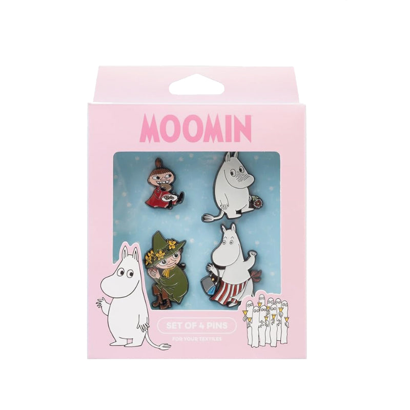 Set Of 4 Enamel Moomin Pins