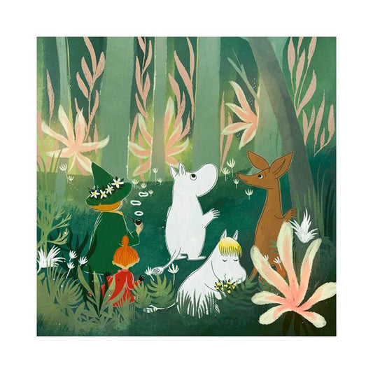 Moomin Square Greeting Card - Forest
