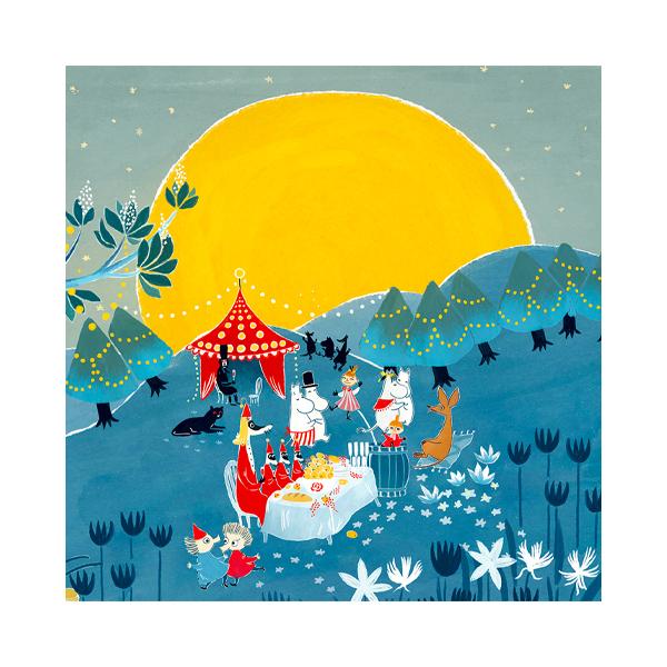 Moomin Square Greeting Card - Sunset Party