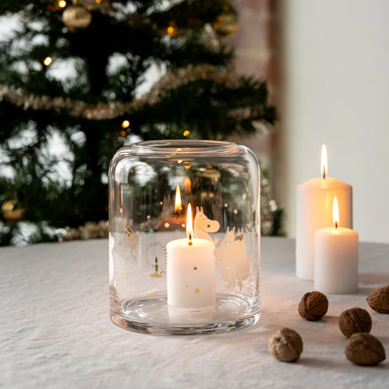 Moomin Glass Lantern Sparkling Stars (18 cm)