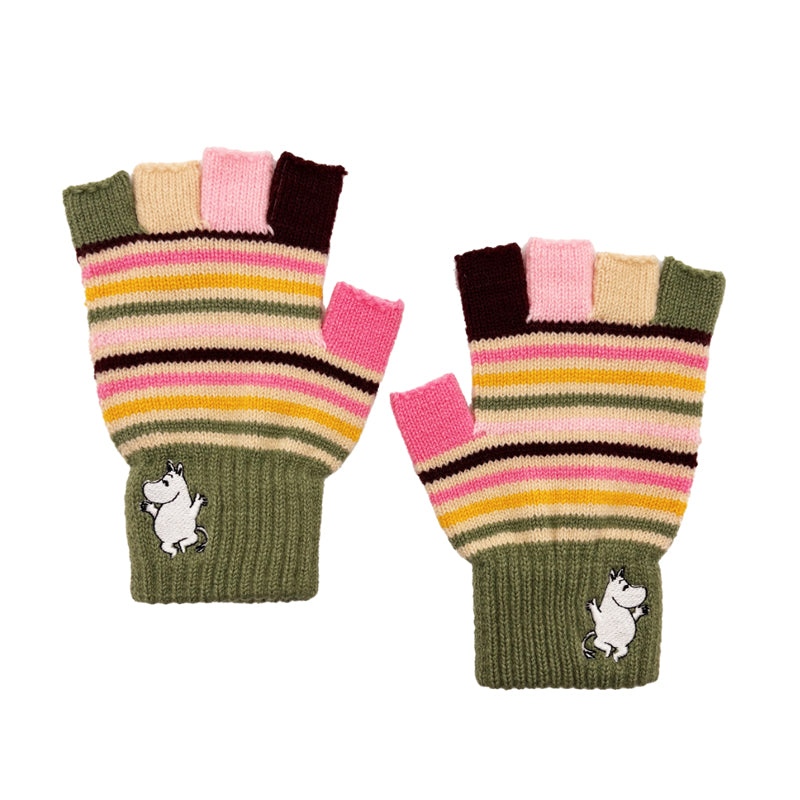 Moomin Stripy Fingerless Gloves